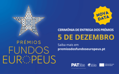 Prémios dos Fundos Europeus serão entregues dia 5 de dezembro